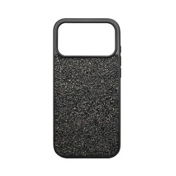 Capa de Silicone Dura de Designer com Cristais de Diamante para Apple iPhone 17 Pro Max/iPhone 18 Pro Max Cinza